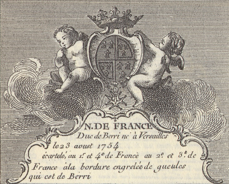 arms of the duc de Berry (1757)