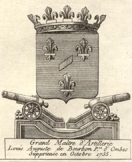 Arms of the Grand Matre de l'Artillerie