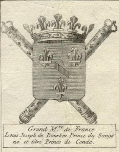 Arms of the Grand Maitre de France